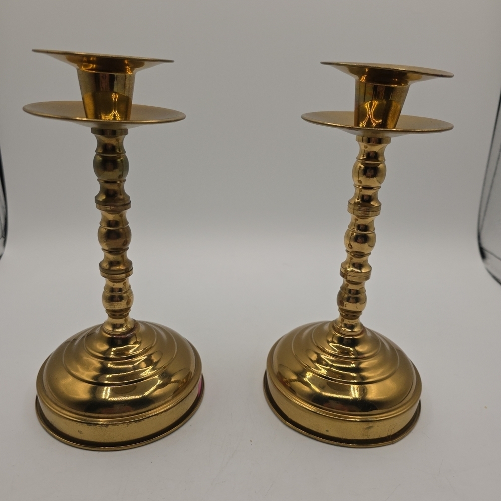 Elegant Gold Candlestick Holders